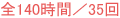 全140時間／35回