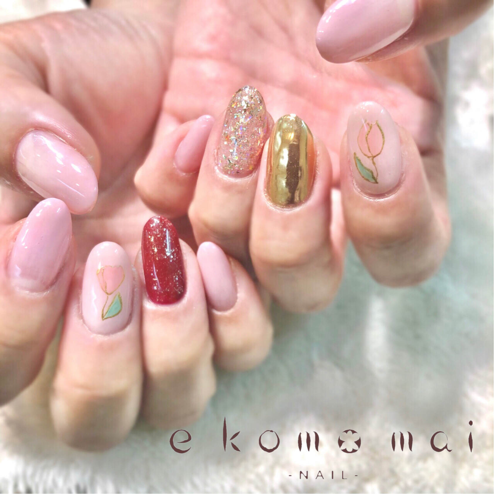 チューリップネイル | 溝の口ネイルサロン e komo mai(エコモマイ) チューリップネイル | 溝の口ネイルサロン e komo mai(エコモマイ)
