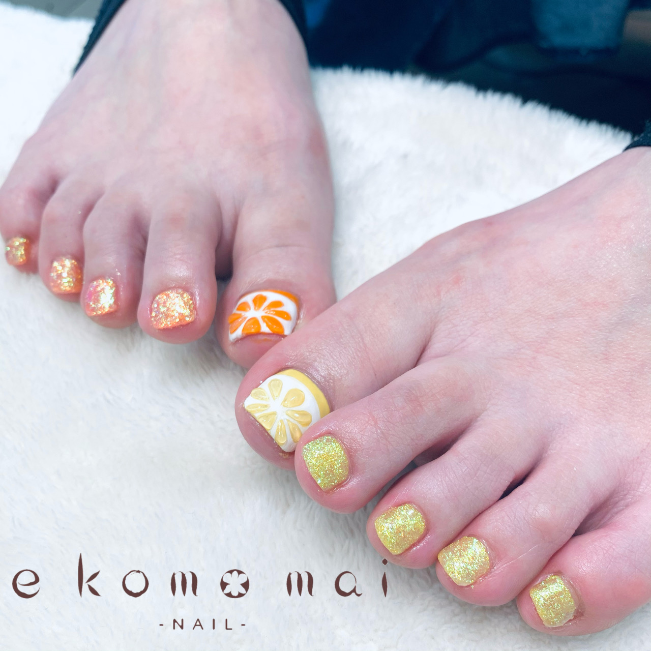 フットでも プルプルフルーツネイル 溝の口ネイルサロン E Komo Mai エコモマイ