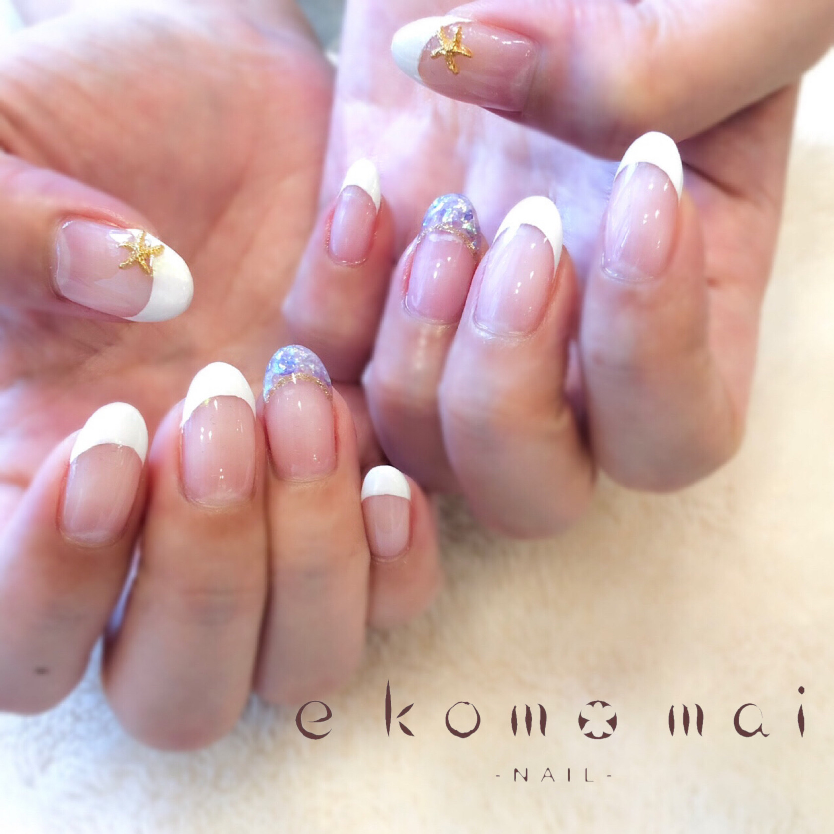 上品フレンチネイル 溝の口ネイルサロン E Komo Mai エコモマイ 上品フレンチネイル 溝の口ネイルサロン E Komo Mai エコモマイ