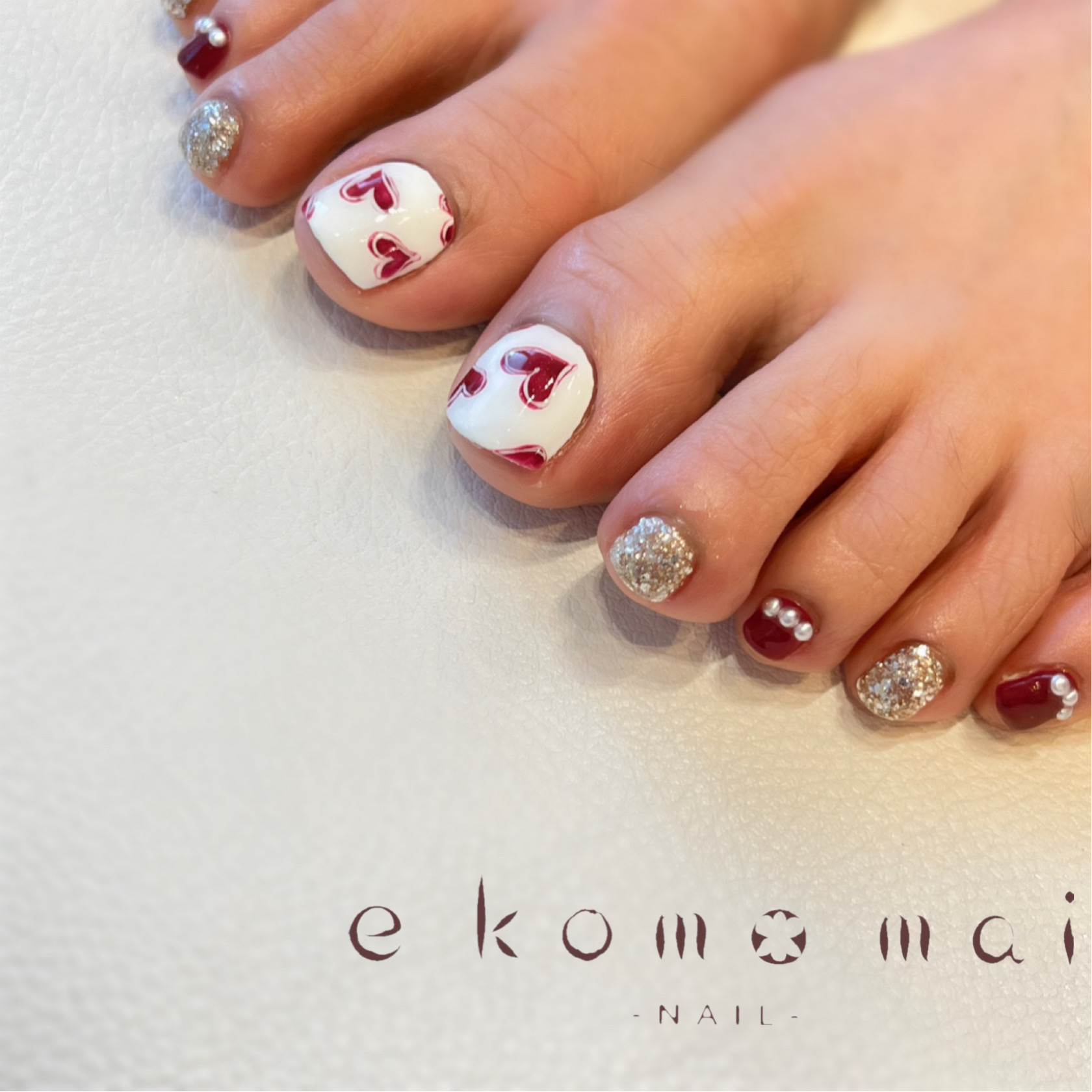 溝ノ口ネイルサロン ハートフットネイル 溝の口ネイルサロン E Komo Mai エコモマイ