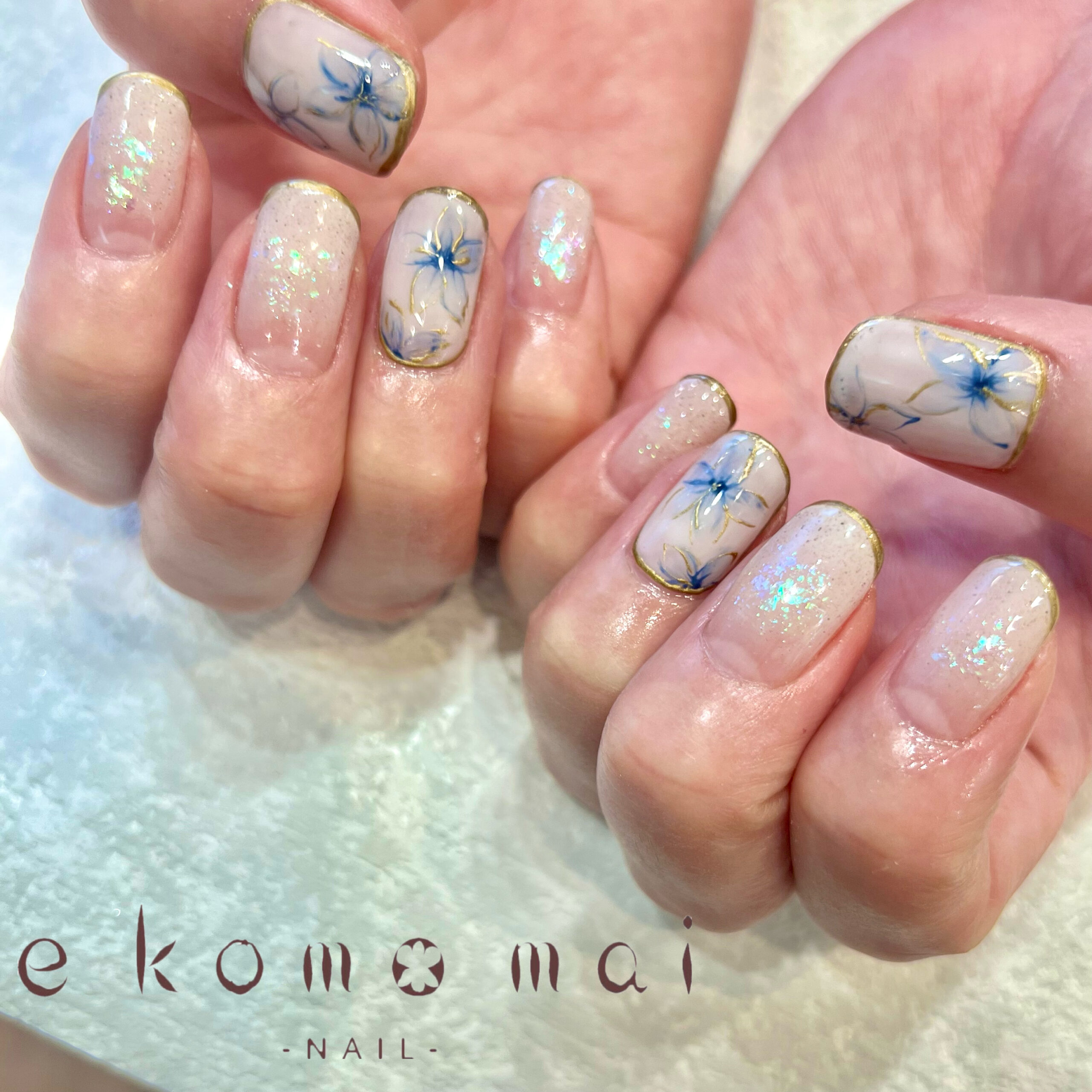 溝ノ口ネイルサロン フラワーネイル 溝の口ネイルサロン E Komo Mai エコモマイ