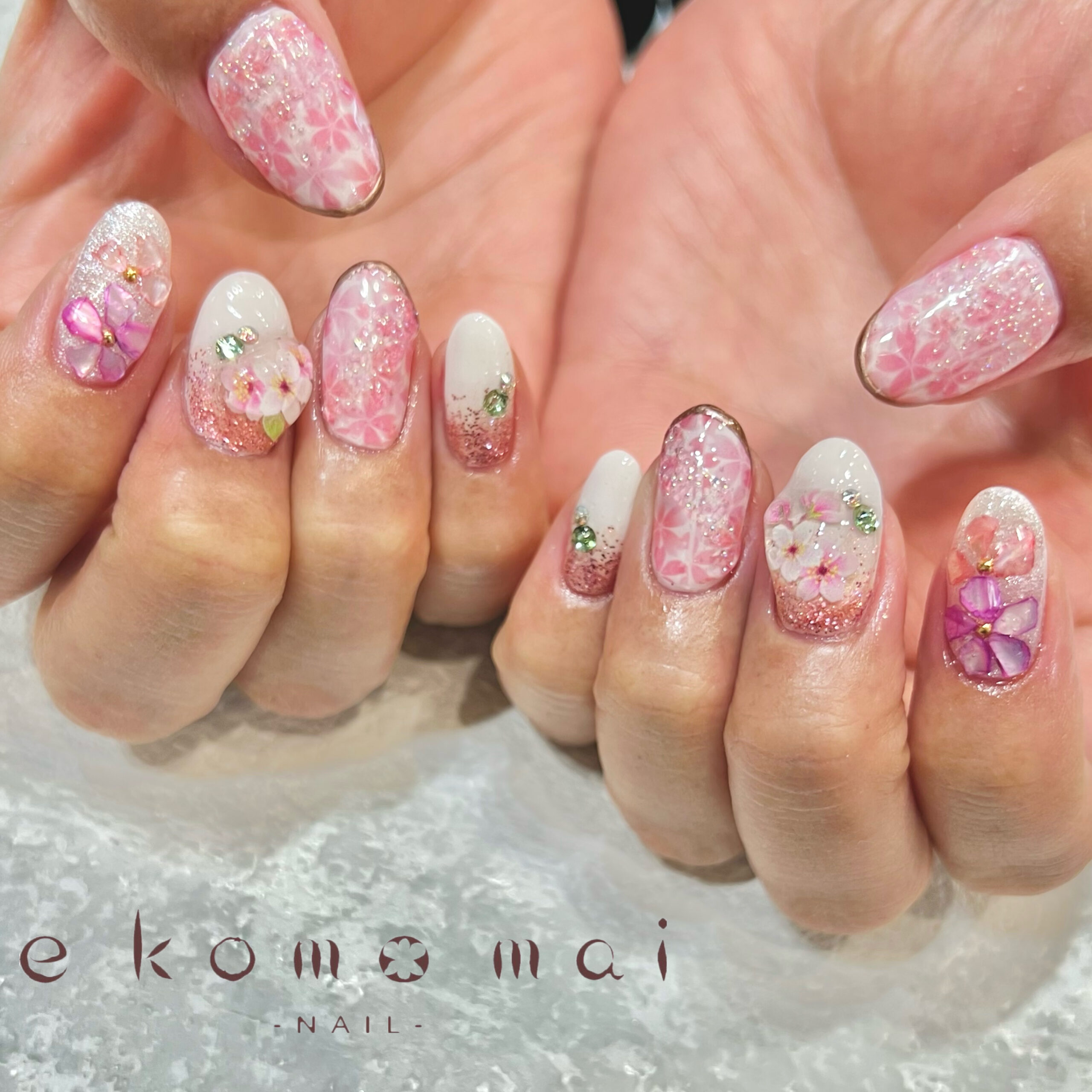 溝ノ口ネイルサロン/桜ネイル/桜デザイン | 溝の口ネイルサロン e komo mai(エコモマイ) 溝ノ口ネイルサロン/桜ネイル/桜デザイン | 溝の口ネイルサロン e komo mai(エコモマイ)