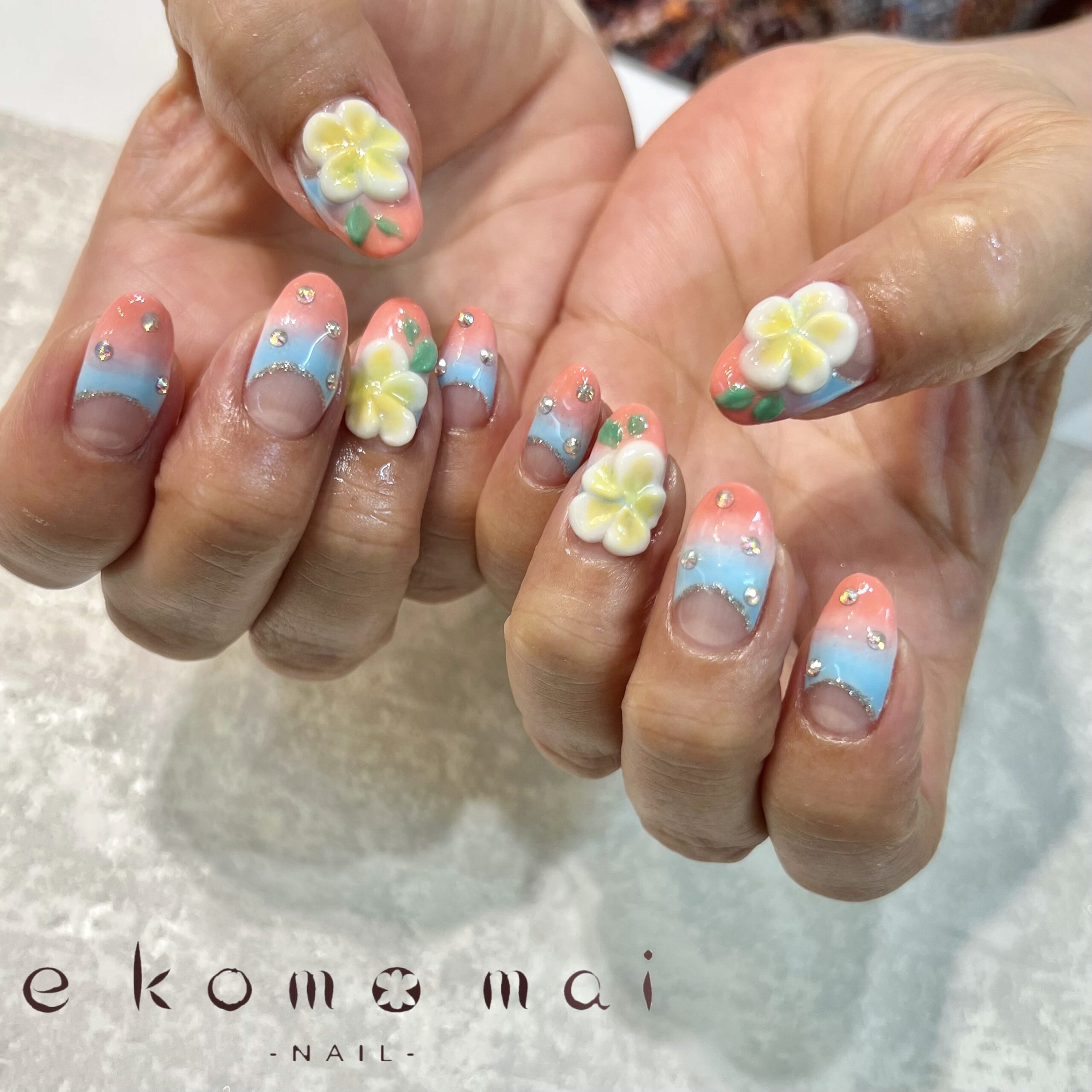 ハワイアンネイル 溝の口ネイルサロン E Komo Mai エコモマイ