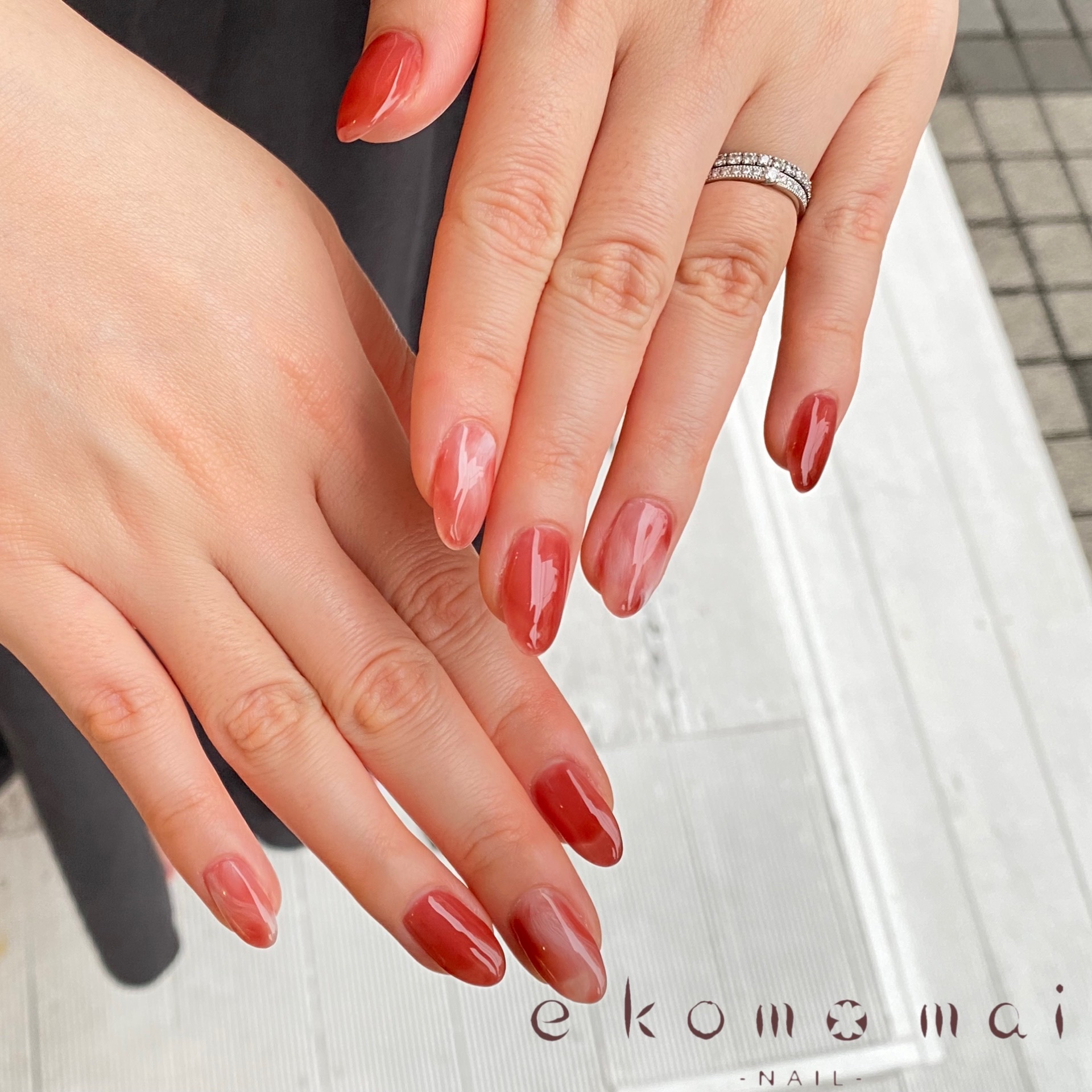 溝ノ口ネイルサロン マーブルネイル ニュアンスネイル 溝の口ネイルサロン E Komo Mai エコモマイ