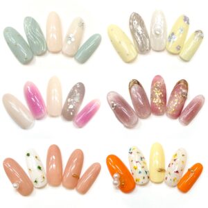 溝ノ口ネイルサロン　ミラーネイル ニュアンスネイル オーロラネイル　フラワーネイル　マグネットネイル 春ネイル