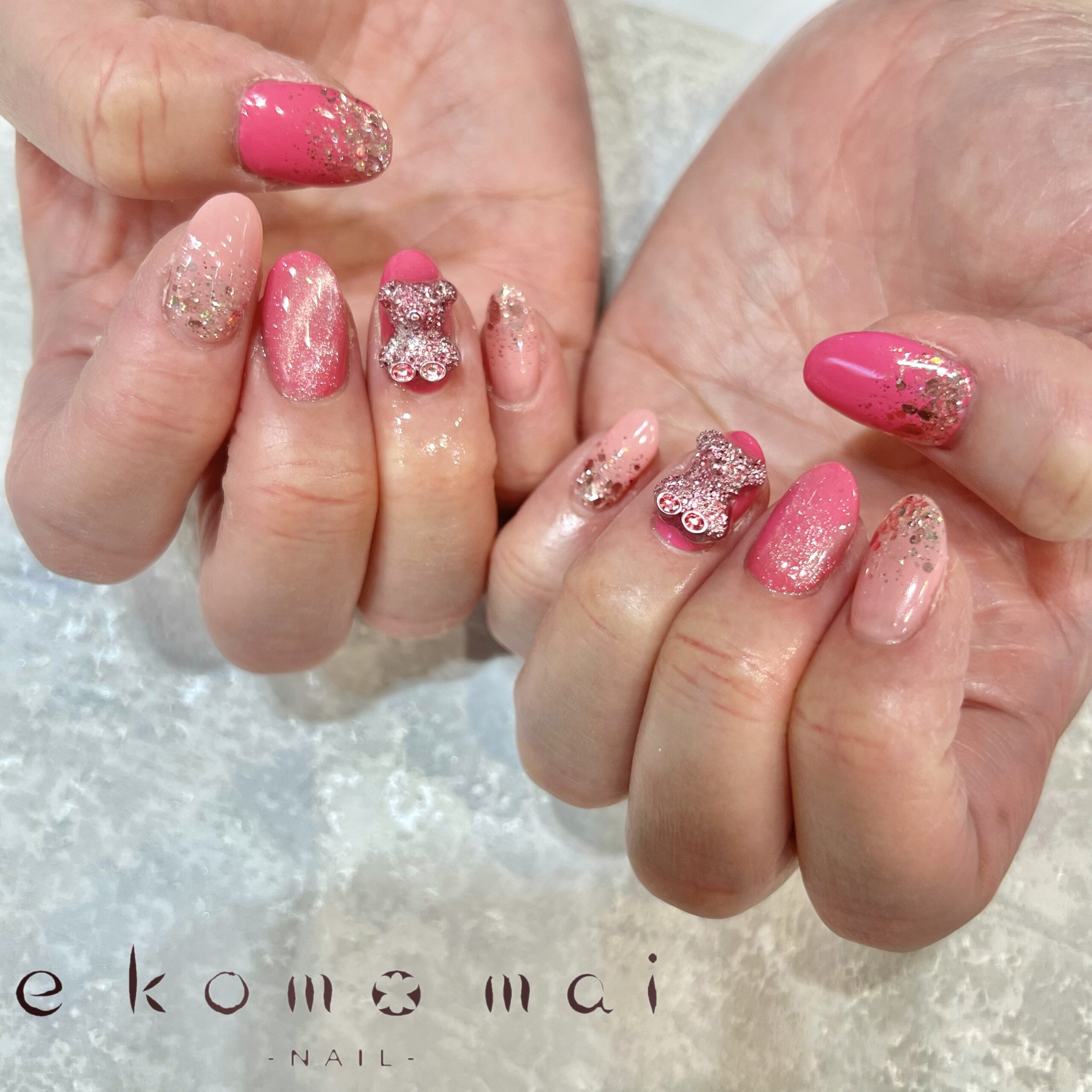 即納可 現品ネイルチップ チェックネイル クマネイル テディベアネイル 即納可 現品ネイルチップ チェックネイル クマネイル テディベアネイル