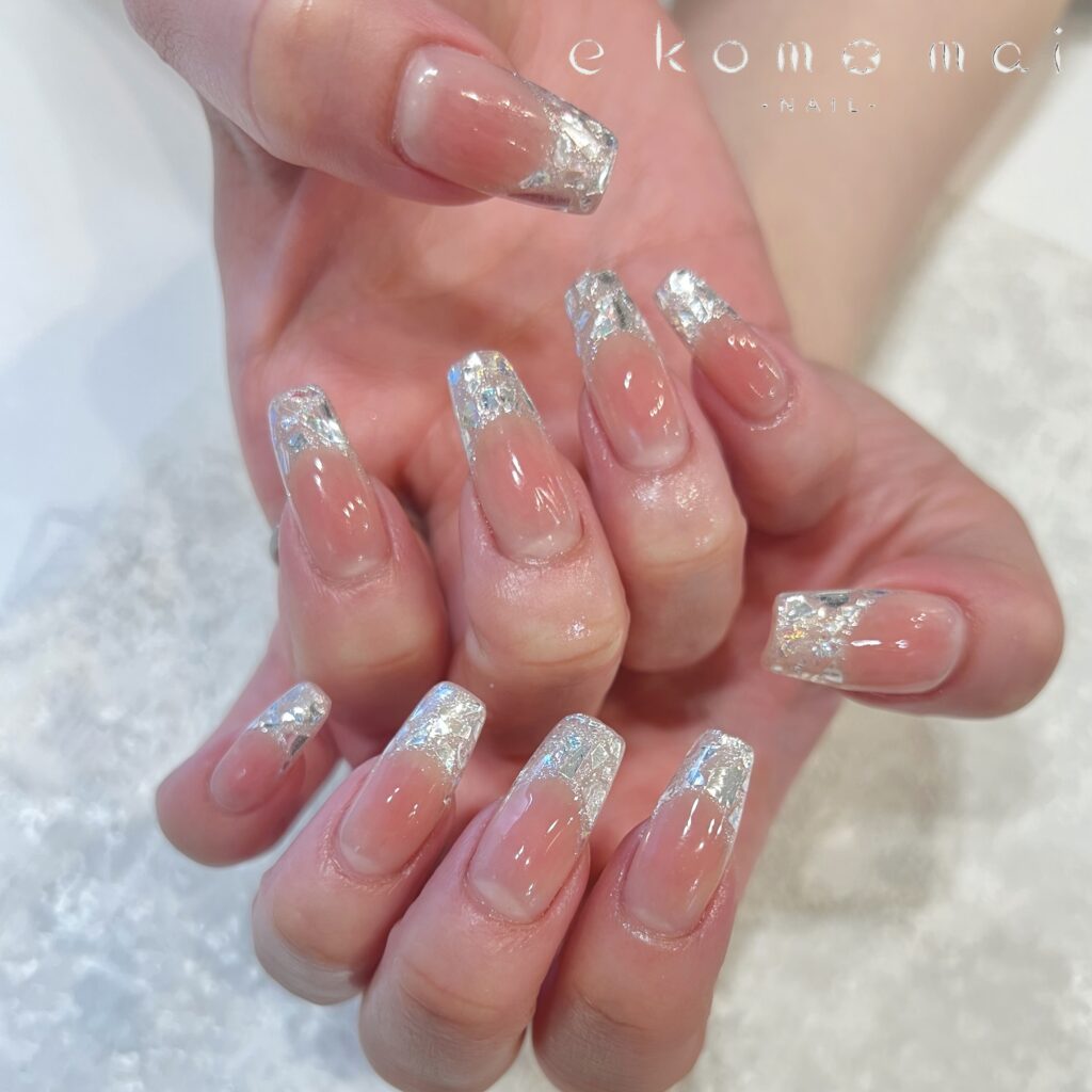 溝ノ口ネイルサロン/ガラスフレンチ/チークネイル | 溝の口ネイル  