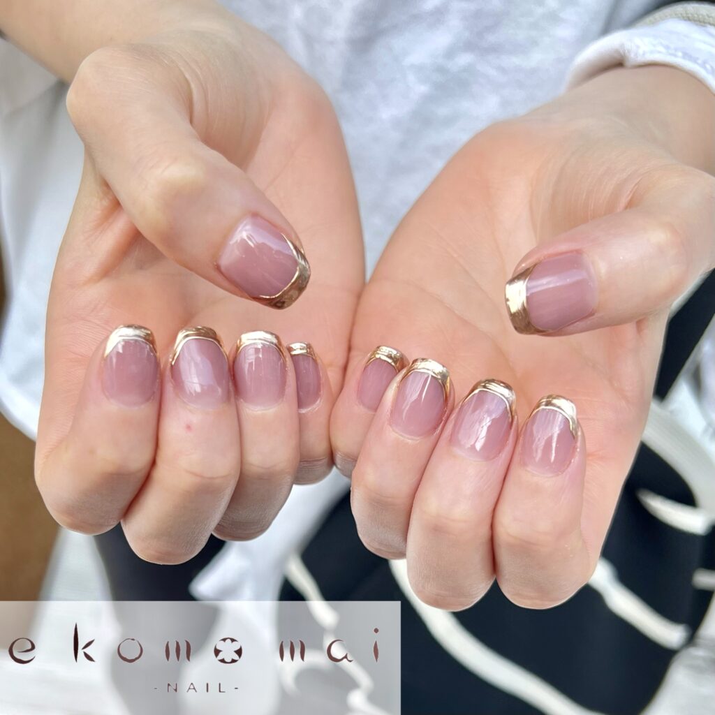 溝ノ口ネイルサロン ニュアンスネイル ミラーネイル 夏ネイル オフィスネイル