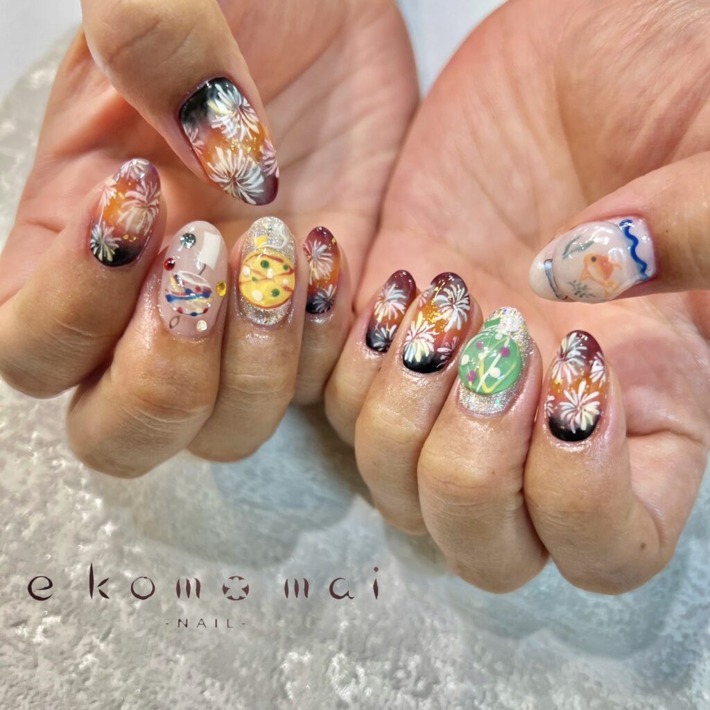 溝ノ口ネイルサロン/花火ネイル/水風船ネイル | 溝の口ネイルサロン e 