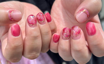溝ノ口ネイルサロン　ニュアンスネイル　秋ネイル