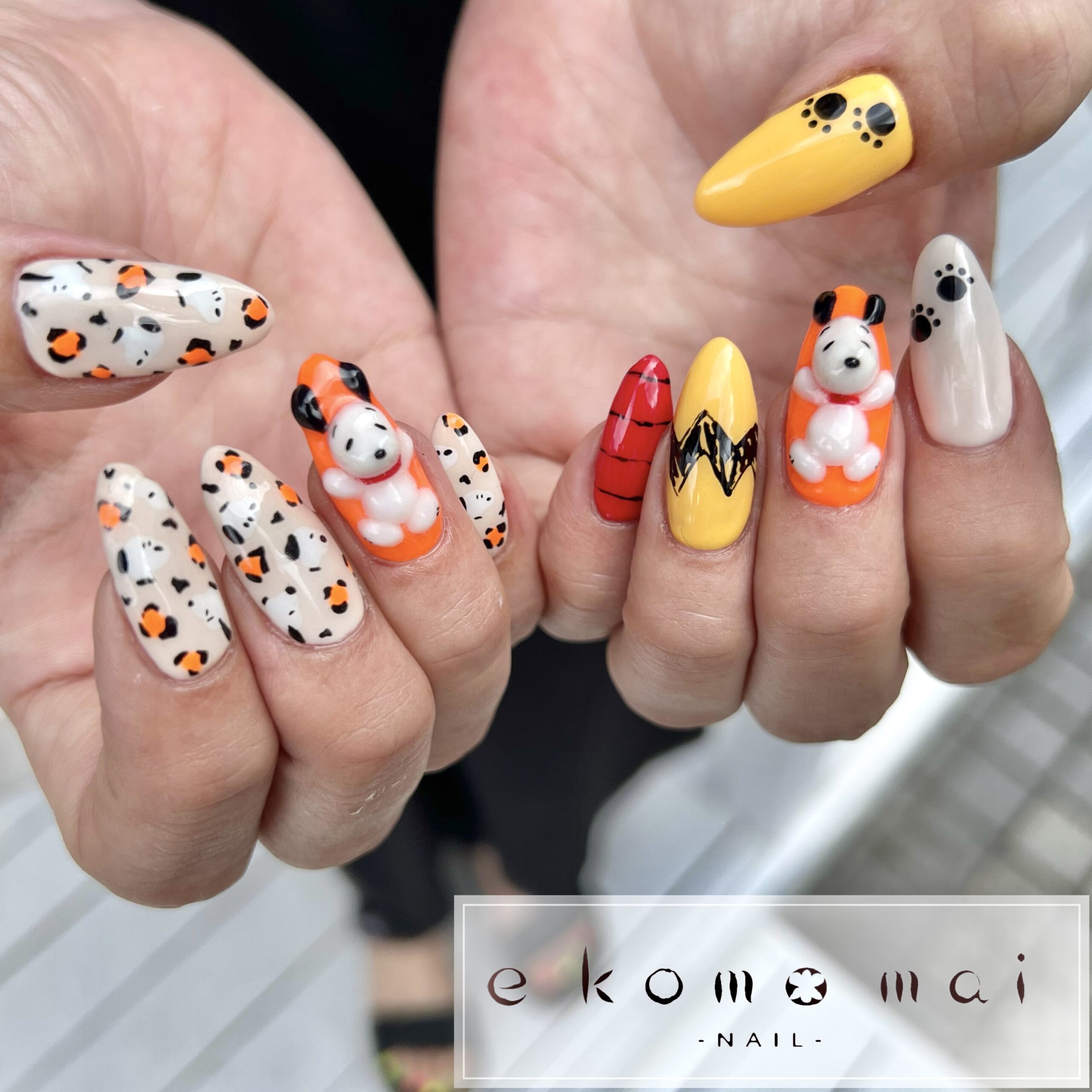 スヌーピーネイル | 溝の口ネイルサロン e komo mai(エコモマイ)