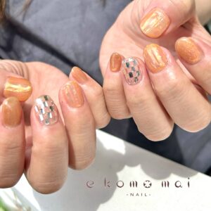溝ノ口ネイルサロン　ニュアンスネイル　マグネットネイル　ミラーネイル　シェルネイル　キャンペーンネイル 夏ネイル