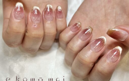 溝ノ口ネイルサロン　ニュアンスネイル　マグネットネイル　チークネイル　スクエアネイル　オフィスネイル 冬ネイル
