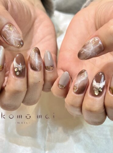 溝ノ口ネイルサロン　ニュアンスネイル　マグネットネイル　ミラーネイル　シェルネイル　大理石ネイル