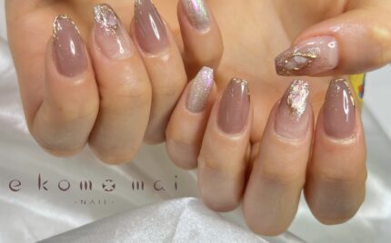 溝ノ口ネイルサロン　パラジェル　フィルイン　ネイル　マグネットネイル　オフィスネイル　シンプルネイル　 春ネイル