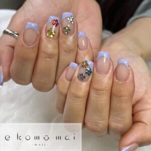 溝ノ口ネイルサロン　パラジェル　フィルイン　ネイル　マグネットネイル　オフィスネイル　シンプルネイル　 春ネイル