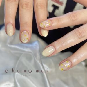 溝ノ口ネイルサロン　ニュアンスネイル　マグネットネイル　ミラーネイル　シェルネイル　シーズンネイル 夏ネイル