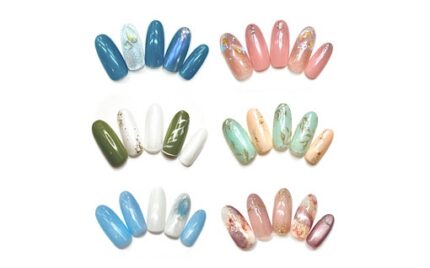 溝ノ口ネイルサロン　ニュアンスネイル　マグネットネイル　ミラーネイル　変形フレンチネイル　キャンペーンネイル 春ネイル