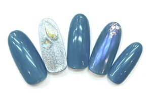 溝ノ口ネイルサロン　ニュアンスネイル　マグネットネイル　ミラーネイル　変形フレンチネイル　キャンペーンネイル 春ネイル