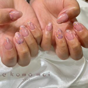 溝ノ口ネイルサロン　パラジェル　フィルイン　ネイル　マグネットネイル　オフィスネイル　シンプルネイル　 春ネイル
