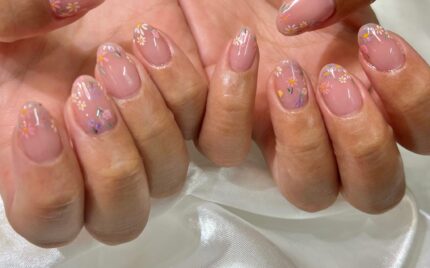 溝ノ口ネイルサロン　パラジェル　フィルイン　ネイル　マグネットネイル　オフィスネイル　シンプルネイル　 春ネイル