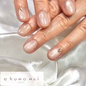 溝ノ口ネイルサロン　パラジェル　フィルイン　ネイル　マグネットネイル　オフィスネイル　シンプルネイル　 夏ネイル　オフィスネイル ネイル
