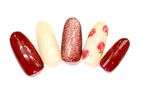 溝ノ口ネイルサロン パラジェル フィルイン ネイル マグネットネイル オフィスネイル シンプルネイル 秋ネイル マグネットネイル バラネイル 秋ネイル フラワーネイル