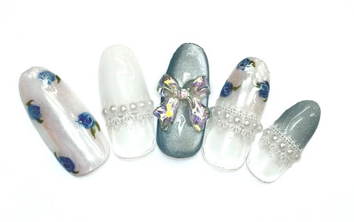 溝ノ口ネイルサロン パラジェル フィルイン ネイル マグネットネイル オフィスネイル シンプルネイル 秋ネイル マグネットネイル バラネイル 秋ネイル フラワーネイル