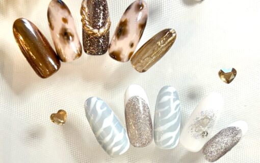 溝ノ口ネイルサロン　パラジェル　フィルイン　ネイル　マグネットネイル　オフィスネイル　シンプルネイル　 秋ネイル　マグネットネイル フレンチネイル 秋ネイル　アニマルネイル