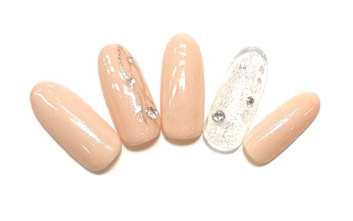 溝ノ口ネイルサロン　パラジェル　フィルイン　ネイル　 秋ネイル フレンチネイル 秋ネイル　ニュアンスネイル　アートネイル　手書きネイル　　ニュアンスネイル