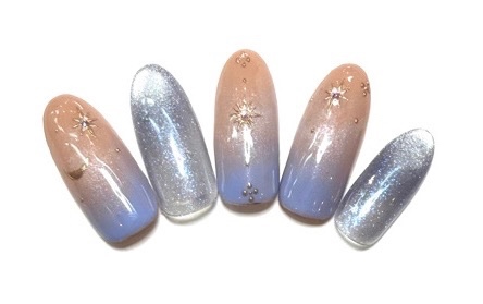 溝ノ口ネイルサロン　パラジェル　フィルイン　ネイル　 秋ネイル フレンチネイル 秋ネイル　ニュアンスネイル　アートネイル　ニュアンスネイル　スターネイル