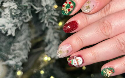 溝ノ口ネイルサロン　パラジェル　フィルイン　ネイル　 秋ネイル フレンチネイル 秋ネイル　ニュアンスネイル　アートネイル　パーツネイル　クリスマスネイル