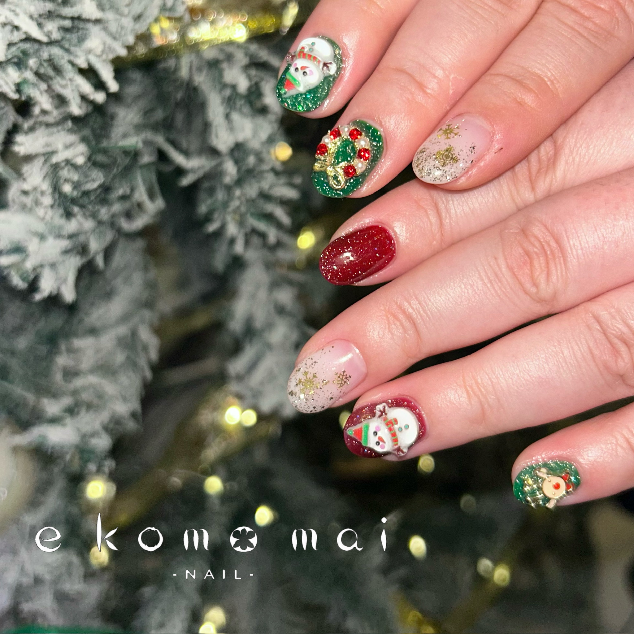 溝ノ口ネイルサロン　パラジェル　フィルイン　ネイル　 秋ネイル フレンチネイル 秋ネイル　ニュアンスネイル　アートネイル　パーツネイル　クリスマスネイル