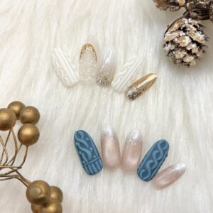 溝ノ口ネイルサロン　パラジェル　フィルイン　ネイル　 秋ネイル フレンチネイル 秋ネイル　レッドネイル　マットネイル溝ノ口ネイルサロン　パラジェル　フィルイン　ネイル　 冬ネイル　ニットネイル