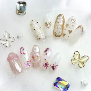 溝ノ口ネイルサロン　パラジェル　フィルイン　ネイル　マグネットネイル　オフィスネイル　シンプルネイル　　マグネットネイル フレンチネイル