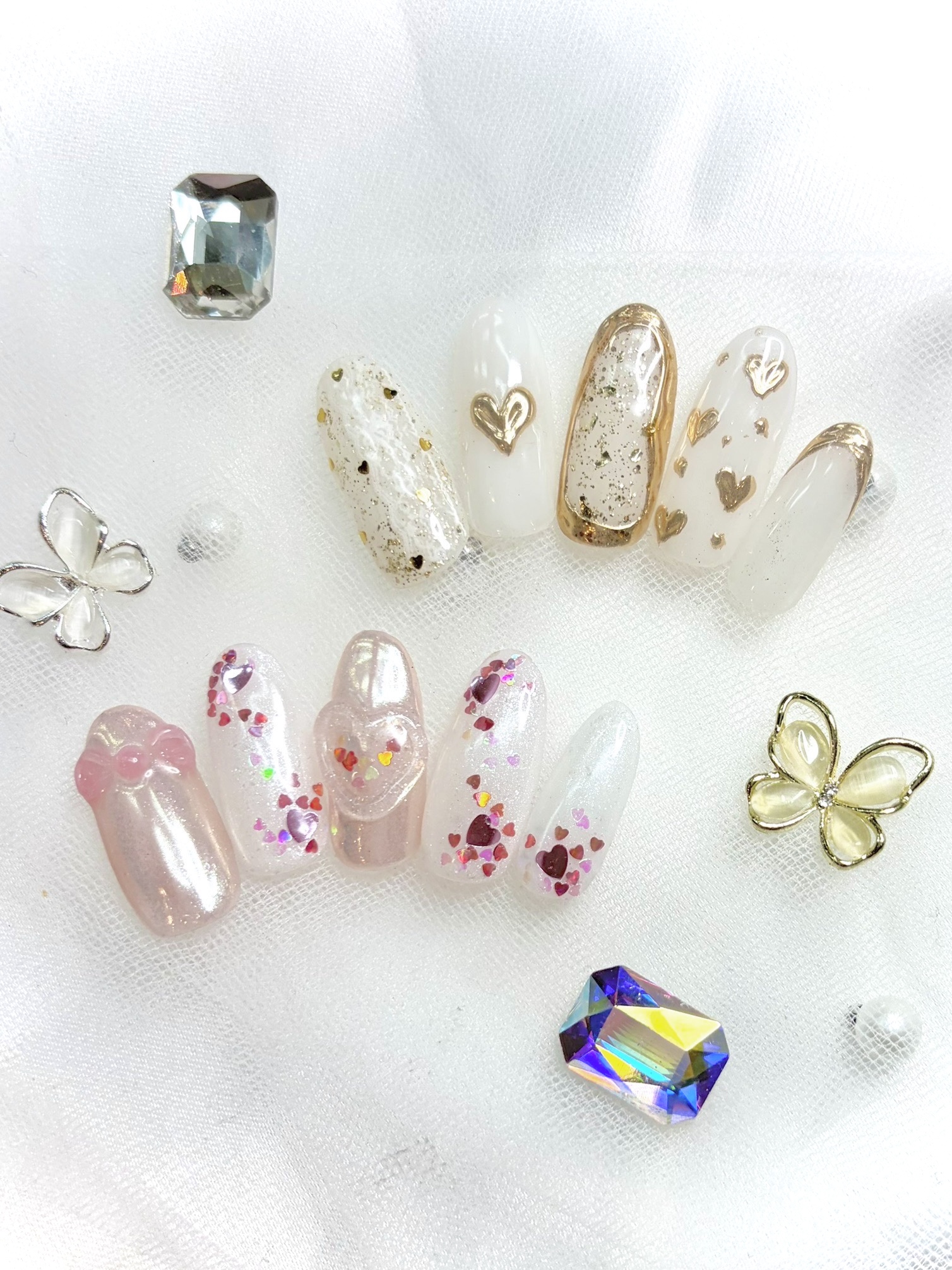 溝ノ口ネイルサロン　パラジェル　フィルイン　ネイル　マグネットネイル　オフィスネイル　シンプルネイル　　マグネットネイル フレンチネイル