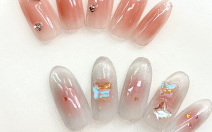 溝ノ口ネイルサロン　パラジェル　フィルイン　ネイル　 秋ネイル フレンチネイル 秋ネイル　ニュアンスネイル　アートネイル　ニュアンスネイル　チークネイル