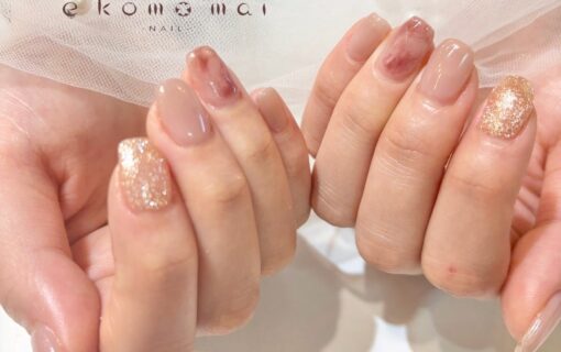 溝ノ口ネイルサロン　パラジェル　フィルイン　ネイル　 秋ネイル フレンチネイル 秋ネイル　ニュアンスネイル　アートネイル　ニュアンスネイル　マーブルネイル