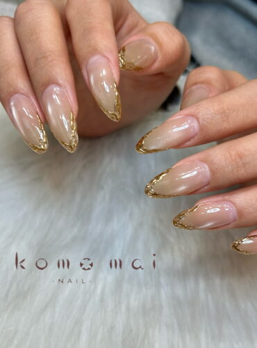 溝ノ口ネイルサロン　パラジェル　フィルイン　ネイル　 秋ネイル フレンチネイル 秋ネイル　ニュアンスネイル　アートネイル　ニュアンスネイル　フレンチ