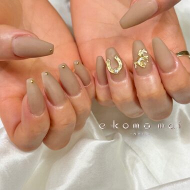 溝ノ口ネイルサロン　パラジェル　フィルイン　ネイル　 秋ネイル フレンチネイル 秋ネイル　ニュアンスネイル　アートネイル　ニュアンスネイル　干支ネイル