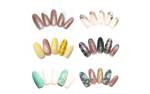 溝ノ口ネイルサロン　パラジェル　フィルイン　ネイル　マグネットネイル　オフィスネイル　シンプルネイル　　マグネットネイル フレンチネイル