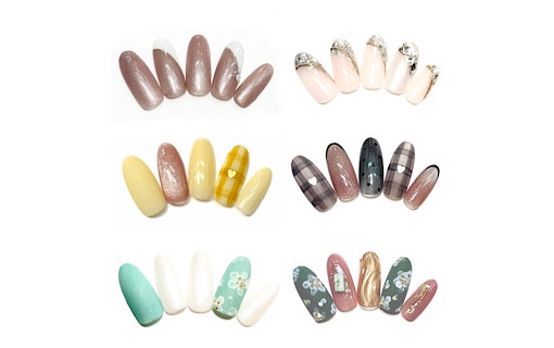 溝ノ口ネイルサロン　パラジェル　フィルイン　ネイル　マグネットネイル　オフィスネイル　シンプルネイル　　マグネットネイル フレンチネイル